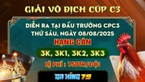 Giải vô địch cúp CPC3 ngày 08/08/2025