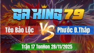 Trận 17 TonHon 28/11/2025 - Anh Tèo Bảo Lộc Gặp Anh Phước Đồng Tháp