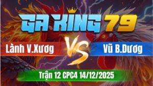 Trận 12 CPC4 Ngày 14/12/2025 - Điều chân trắng chấp đá trước vô trong nhai lại bướm