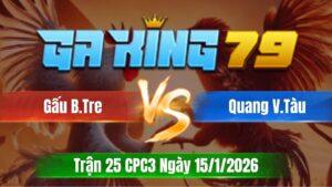 Trận 25 CPC3 Ngày 15/01/2026 - Que canh chặn khét bông vô ẩu gãy chân té xe