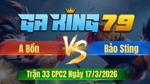 Trận 33 CPC2 Ngày 17/3/2026 - Úa chấp ngông cái kết chết tại ô